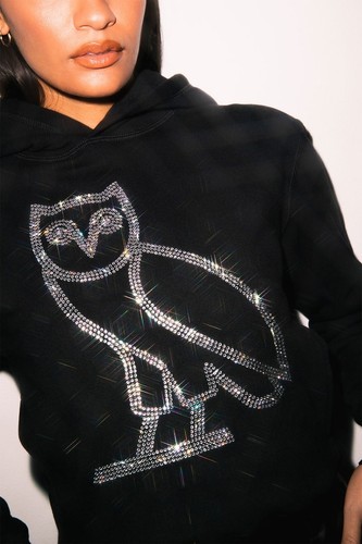Ovo rhinestone icon hoodie - ovo,