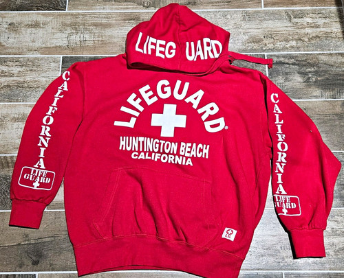 Lifeguard red hoodie graphic - lifeguard,