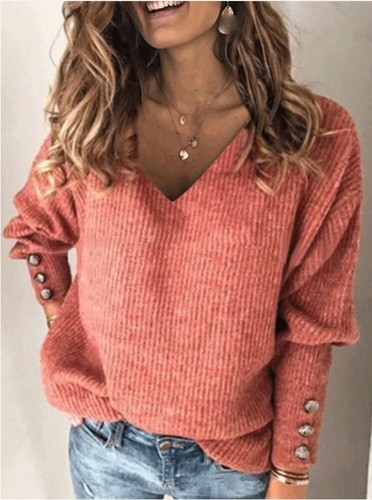 Womens knitted pullover long - knitted,