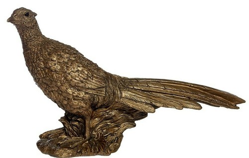 Resin bronze effect pheasant - bronze,