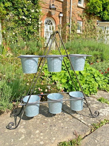 Zinc planter pots with - pots,