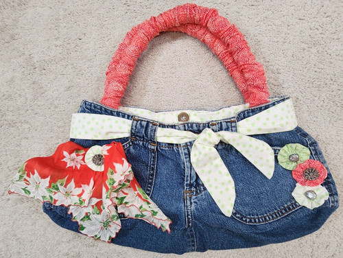 Girls denim jean purse - denim,