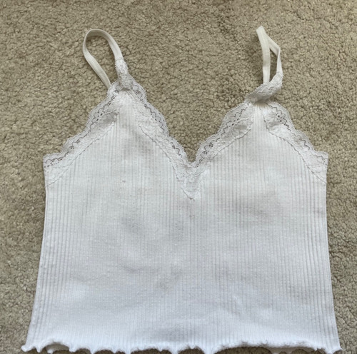 Primark white cropped seamless - white,