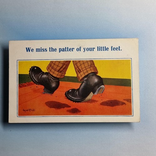 Comic postcard 1933 - postcard, hobnail