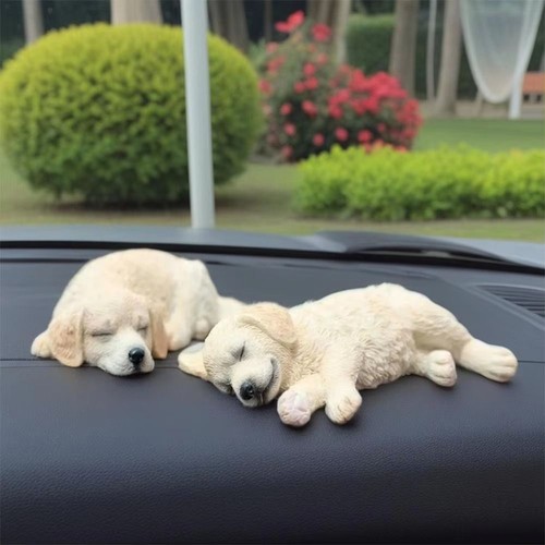 1pair dog toy figure - toy, sleeping