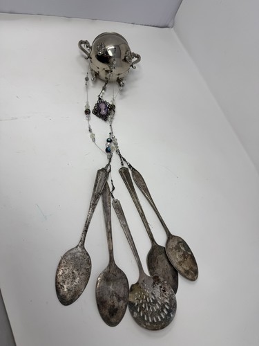 Silverware windchime vintage - silverware,