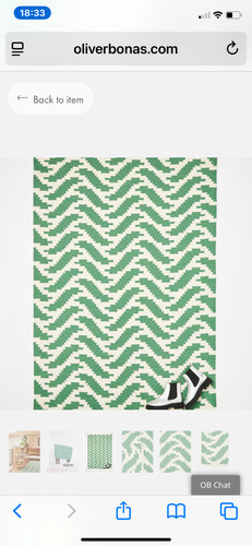 Oliver bonas green and cream - bonas,