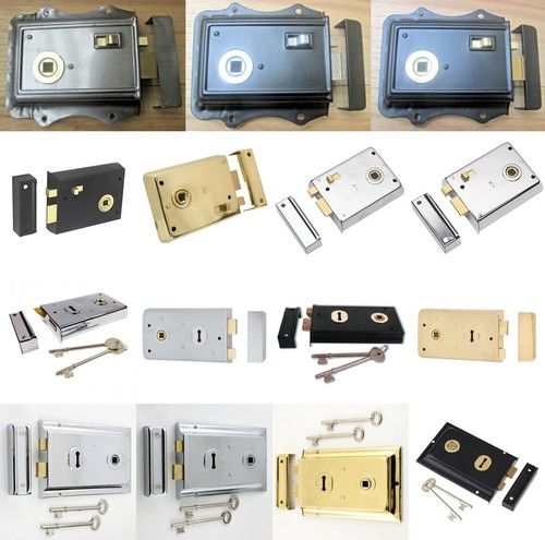 Steel rim sash lock latch - steel,