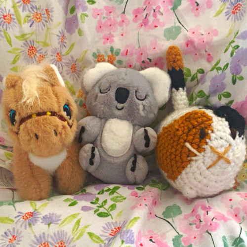Plush animal keyring - keyring, soft