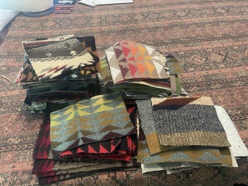 Pendleton wool scraps - scraps, large
