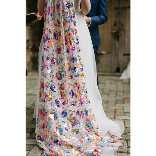 Sparkly floral sequin - sparkly,