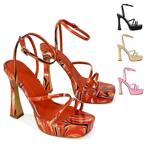 Womens strappy platform high - strappy,