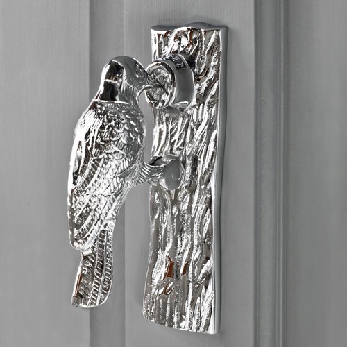 Bright chrome woodpecker door - bright,