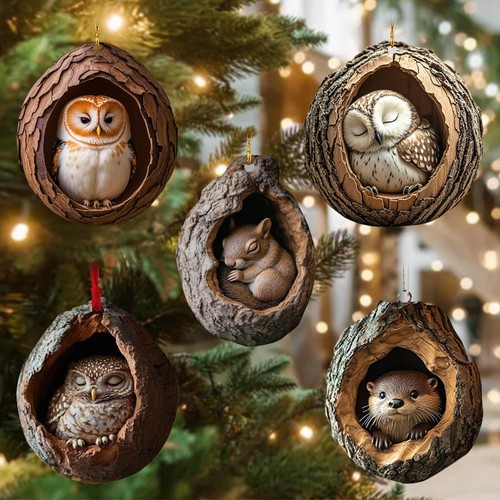 5pcs animals christmas tree - christmas,