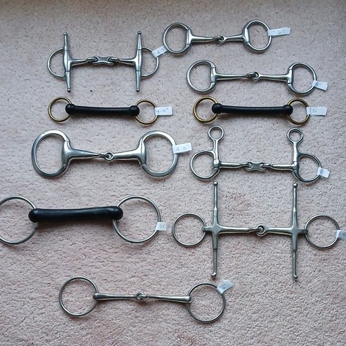 Mixed lot snaffle horse bits - snaffle,