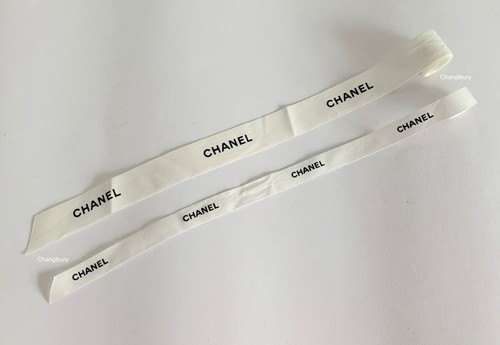 Chanel logo white ribbons - white,