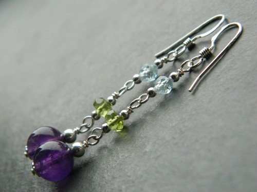 Amethyst peridot sky blue - amethyst,, &