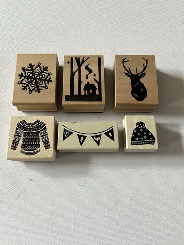 Winter rubber stamps - rubber,
