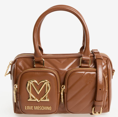 Brown quilted city - quilted, pockets