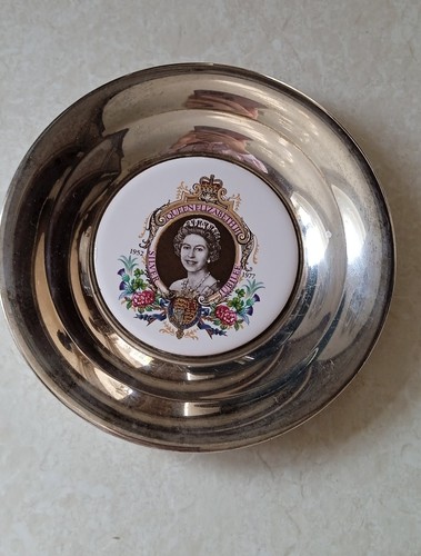 Vintage silver plated plate - silver,