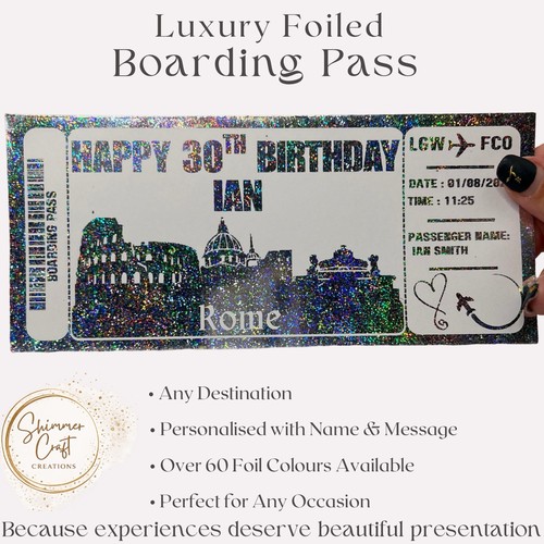 Rome custom boarding pass - rome,