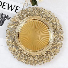 Gold plated vintage dinner - gold,