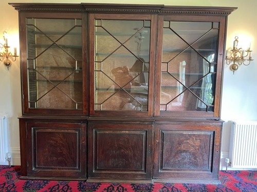 Georgian mahogany book case - mahogany,