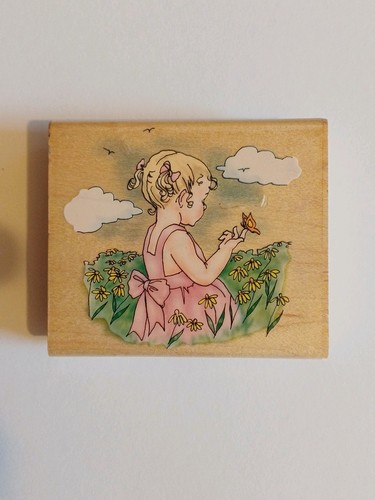 Wood mounted rubber stamp - wood,