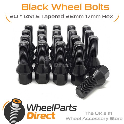 Wheel bolts black - wheel,