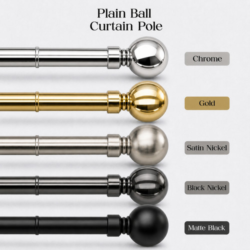 Extendable metal curtain pole - metal,