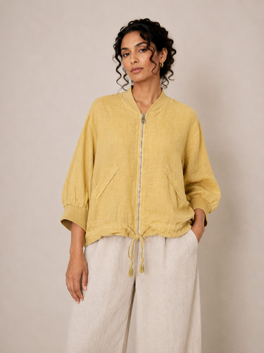 Made italy linen - zip, bomber