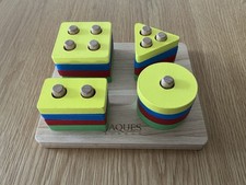 Jaques Of London Wooden Stacking Shapes Toy