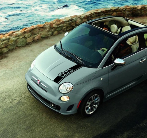 Fiat 500 abarth bonnet stripes - bonnet,