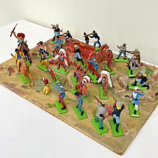 BRITAINS DEETAIL Cowboys Indians & Horses Vintage Diorama Spares Repair JOB LOT