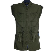 Superdry Rookie Wear Military Shirt Dress Women’s Size XS Khaki Green Cargo Army