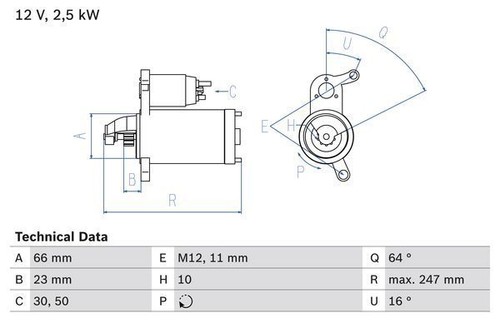 Bosch starter motor - bosch,