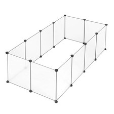 12 Panels DIY Pet Fence Playpen Puppy Dog Small Animals Enclosure DIY Cag Indoor