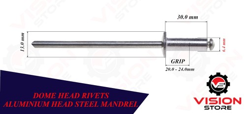 Blind pop rivets 4mm - 2.4mm, 3mm