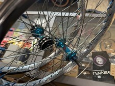 Old Mid School JP Racing Bmx Wheels Hubs Araya 20” Rims Flip Flop Crupi TNT Blue