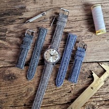 Tweed Watch Strap Band | Genuine Harris Style | Leather Lined 18mm 20mm 22mm