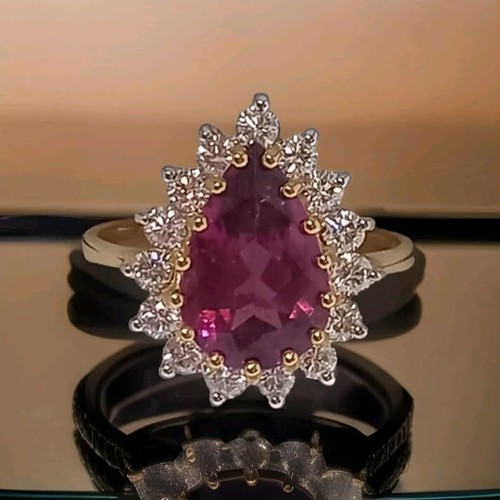 Pear shaped pink - tourmaline, &