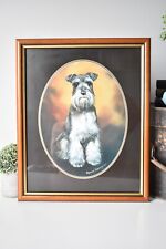 Large Framed Pollyanna Pickering Dog Print Miniature Schnauzer Picture