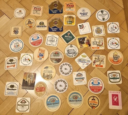 Vintage beer mat collection - beer,