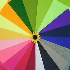 Craft Felt Polyester Fabric 1.5mm Plain Colour Sheets and Multi Packs A4 size