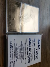 1995 Jean Luc Picard Star Trek 23 Karat Trading Card. Boxed. Limited Edition