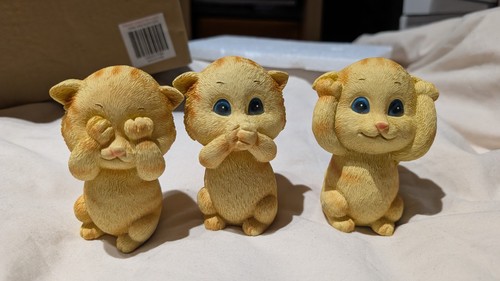 Three wise ginger orange cats - three,
