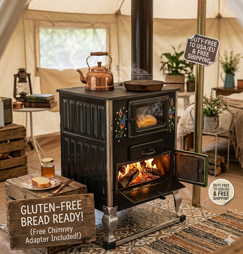 Eco friendly retro - wood, stove