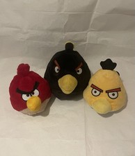 Angry Birds Plush Bundle Black, Red, Yellow