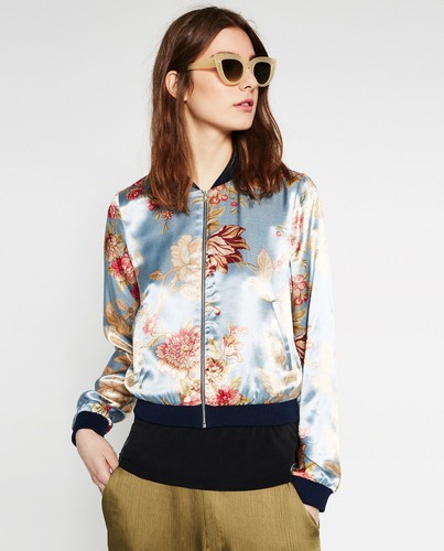 Zara women sky blue floral - women's,