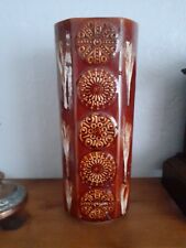 Large Kingston Pottery Hull Dripware Vase Mid Century Modern 